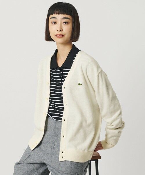 BEAUTY&YOUTH UNITED ARROWS / ビューティー&ユース ユナイテッドアローズ カーディガン・ボレロ | 【別注】＜LACOSTE＞ロングスリーブニットカーディガン | 詳細1