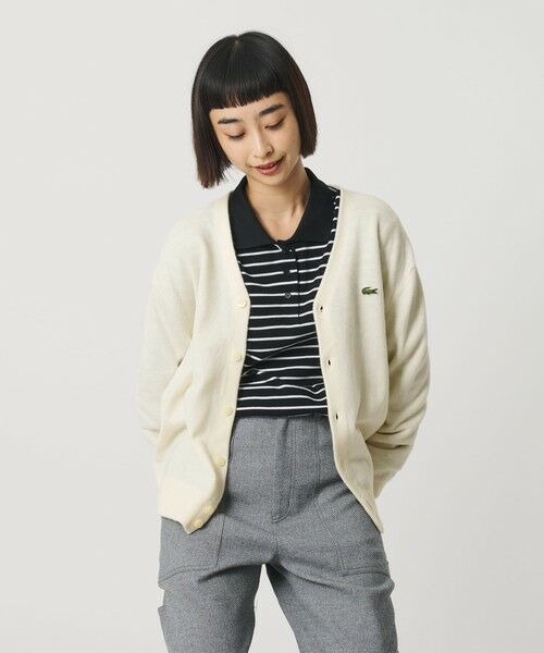 BEAUTY&YOUTH UNITED ARROWS / ビューティー&ユース ユナイテッドアローズ カーディガン・ボレロ | 【別注】＜LACOSTE＞ロングスリーブニットカーディガン | 詳細2