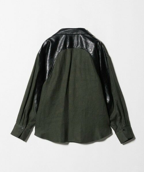 BEAUTY&YOUTH UNITED ARROWS / ビューティー&ユース ユナイテッドアローズ シャツ・ブラウス | ＜muller of yoshiokubo＞レザーライク コンビネーション レースアップトップス | 詳細1