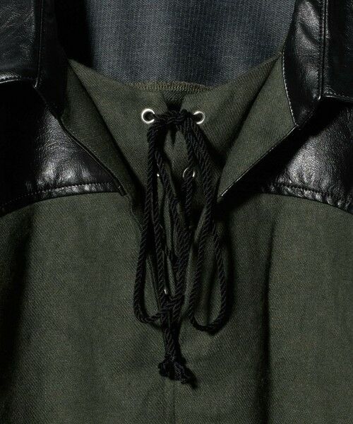 BEAUTY&YOUTH UNITED ARROWS / ビューティー&ユース ユナイテッドアローズ シャツ・ブラウス | ＜muller of yoshiokubo＞レザーライク コンビネーション レースアップトップス | 詳細4