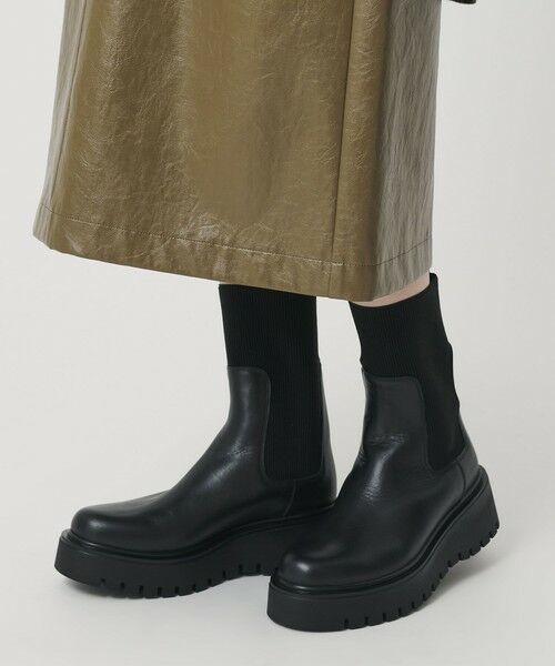 BEAUTY&YOUTH UNITED ARROWS / ビューティー&ユース ユナイテッドアローズ ブーツ(ショート丈) | <CORSO ROMA 9>レザー リブ サイドゴアブーツ | 詳細1