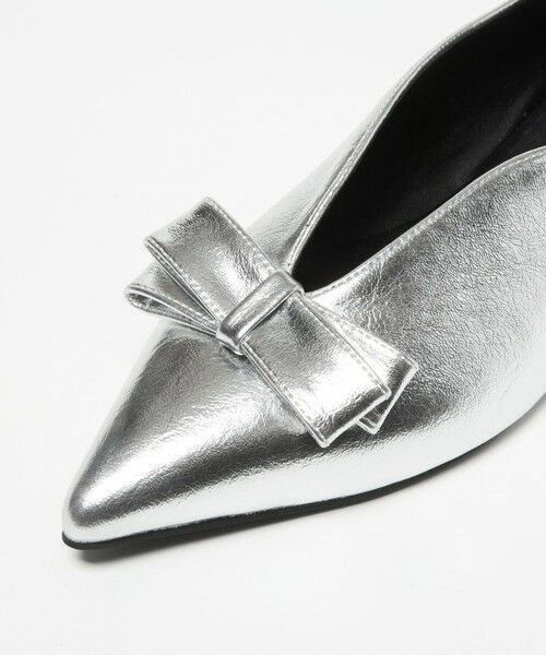 BEAUTY&YOUTH UNITED ARROWS / ビューティー&ユース ユナイテッドアローズ フラットシューズ | メタリック リボン Vカット フラットシューズ | 詳細12