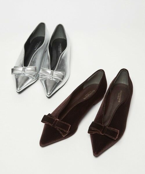 BEAUTY&YOUTH UNITED ARROWS / ビューティー&ユース ユナイテッドアローズ フラットシューズ | メタリック リボン Vカット フラットシューズ | 詳細4