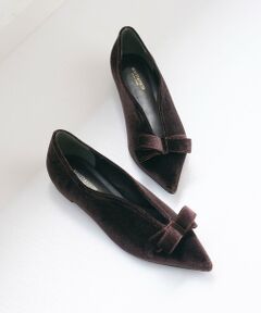 BEAUTY&YOUTH UNITED ARROWS / ビューティー&ユース ユナイテッドアローズ フラットシューズ | ベルベット リボン Vカット フラットシューズ