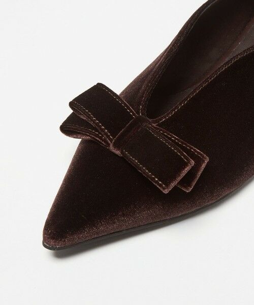 BEAUTY&YOUTH UNITED ARROWS / ビューティー&ユース ユナイテッドアローズ フラットシューズ | ベルベット リボン Vカット フラットシューズ | 詳細14