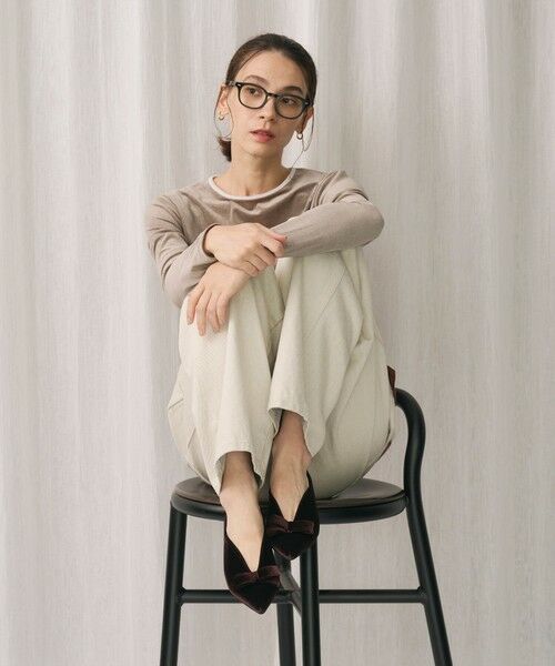 BEAUTY&YOUTH UNITED ARROWS / ビューティー&ユース ユナイテッドアローズ フラットシューズ | ベルベット リボン Vカット フラットシューズ | 詳細4