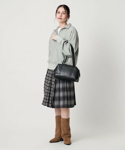 BEAUTY&YOUTH UNITED ARROWS / ビューティー&ユース ユナイテッドアローズ ボストンバッグ | レザーライク ジップ スクエア ボストンバッグ | 詳細2