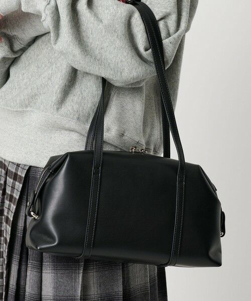 BEAUTY&YOUTH UNITED ARROWS / ビューティー&ユース ユナイテッドアローズ ボストンバッグ | レザーライク ジップ スクエア ボストンバッグ（BLACK）