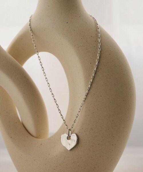 BEAUTY & YOUTH UNITED ARROWS/ビューティー&ユース ユナイテッドアローズ タタキ ハート ネックレス SILVER FREE BEAUTY & YOUTH UNITED ARROWS/ビューティー&ユース ユナイテッドアローズ タタキ ハート ネックレス SILVER FREE