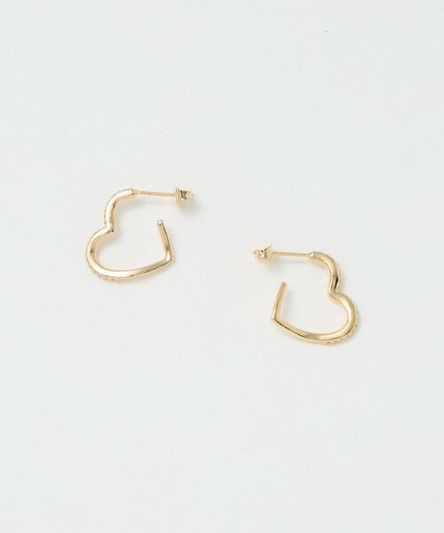 BEAUTY&YOUTH UNITED ARROWS / ビューティー&ユース ユナイテッドアローズ ピアス・イヤリング | キュービックジルコニア ライン ハート ピアス | 詳細1
