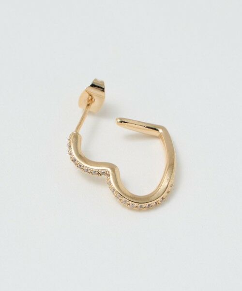 BEAUTY&YOUTH UNITED ARROWS / ビューティー&ユース ユナイテッドアローズ ピアス・イヤリング | キュービックジルコニア ライン ハート ピアス | 詳細4
