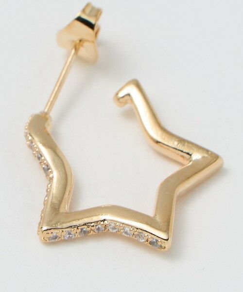 BEAUTY&YOUTH UNITED ARROWS / ビューティー&ユース ユナイテッドアローズ ピアス・イヤリング | キュービックジルコニア ライン スター ピアス | 詳細4