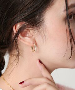 BEAUTY&YOUTH UNITED ARROWS / ビューティー&ユース ユナイテッドアローズ ピアス・イヤリング | キュービックジルコニア スクエア ピアス