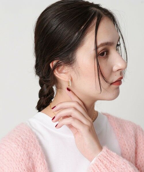 BEAUTY&YOUTH UNITED ARROWS / ビューティー&ユース ユナイテッドアローズ ピアス・イヤリング | キュービックジルコニア スクエア ピアス | 詳細1