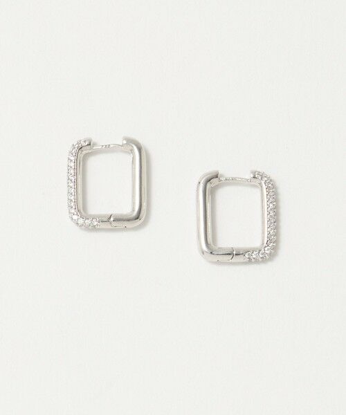 BEAUTY&YOUTH UNITED ARROWS / ビューティー&ユース ユナイテッドアローズ ピアス・イヤリング | キュービックジルコニア スクエア ピアス | 詳細10