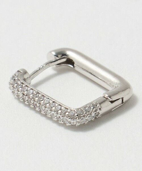 BEAUTY&YOUTH UNITED ARROWS / ビューティー&ユース ユナイテッドアローズ ピアス・イヤリング | キュービックジルコニア スクエア ピアス | 詳細11