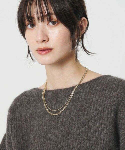 BEAUTY&YOUTH UNITED ARROWS / ビューティー&ユース ユナイテッドアローズ ネックレス・ペンダント・チョーカー | ガラス×チェーン 3連 ネックレス | 詳細1
