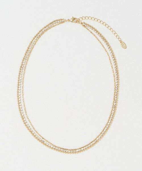 BEAUTY&YOUTH UNITED ARROWS / ビューティー&ユース ユナイテッドアローズ ネックレス・ペンダント・チョーカー | ガラス×チェーン 3連 ネックレス | 詳細2