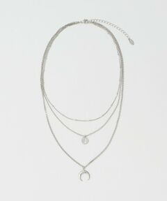 BEAUTY&YOUTH UNITED ARROWS / ビューティー&ユース ユナイテッドアローズ ネックレス・ペンダント・チョーカー | ムーンモチーフ 3連 ネックレス