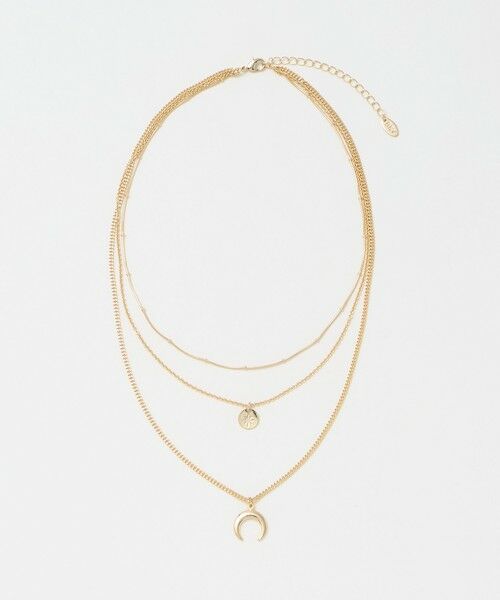 BEAUTY&YOUTH UNITED ARROWS / ビューティー&ユース ユナイテッドアローズ ネックレス・ペンダント・チョーカー | ムーンモチーフ 3連 ネックレス | 詳細3