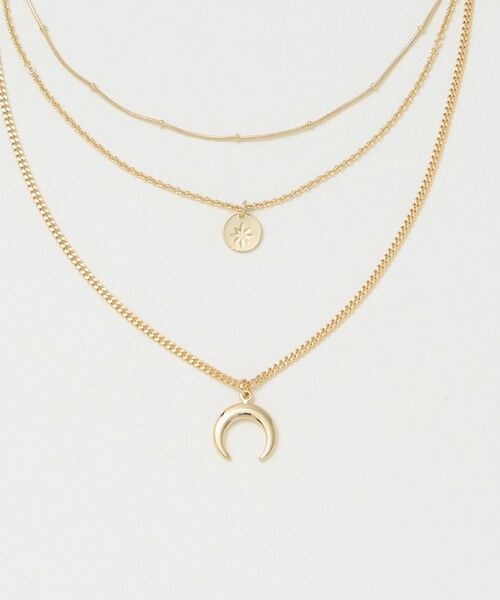 BEAUTY&YOUTH UNITED ARROWS / ビューティー&ユース ユナイテッドアローズ ネックレス・ペンダント・チョーカー | ムーンモチーフ 3連 ネックレス | 詳細4