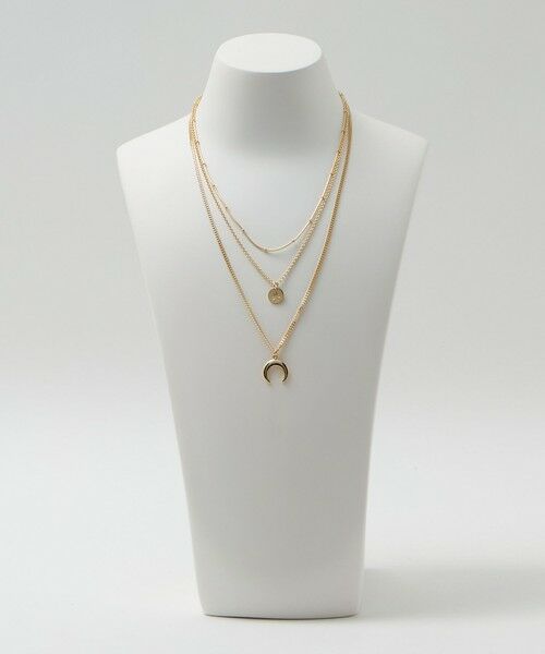 BEAUTY&YOUTH UNITED ARROWS / ビューティー&ユース ユナイテッドアローズ ネックレス・ペンダント・チョーカー | ムーンモチーフ 3連 ネックレス | 詳細8
