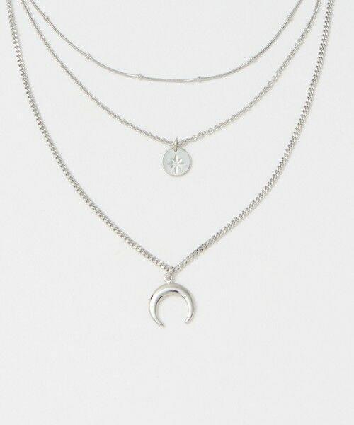 BEAUTY&YOUTH UNITED ARROWS / ビューティー&ユース ユナイテッドアローズ ネックレス・ペンダント・チョーカー | ムーンモチーフ 3連 ネックレス | 詳細9