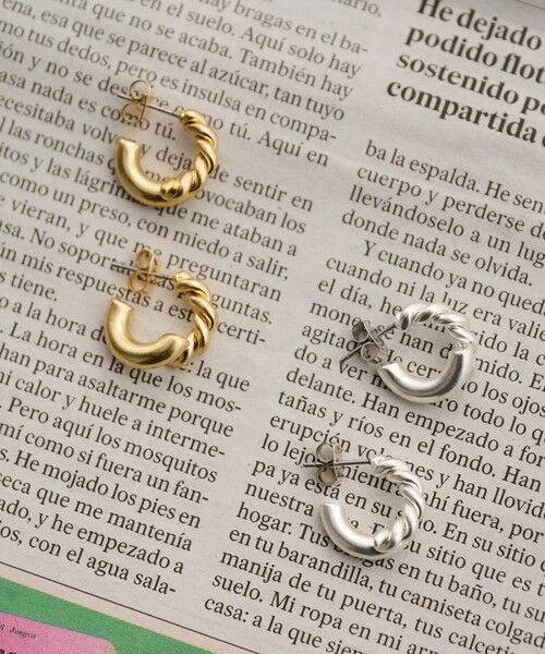 BEAUTY&YOUTH UNITED ARROWS / ビューティー&ユース ユナイテッドアローズ ピアス・イヤリング | ロープ×パイプ フープピアス | 詳細1