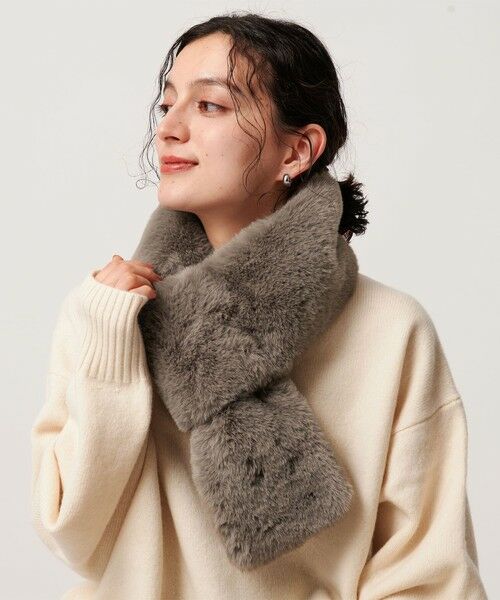 BEAUTY & YOUTH UNITED ARROWS/ビューティー&ユース ユナイテッドアローズ ファーライク マフラー MD. GRAY FREE