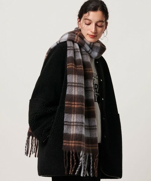 BEAUTY&YOUTH UNITED ARROWS / ビューティー&ユース ユナイテッドアローズ マフラー・ショール・スヌード・ストール | チェック ストール | 詳細18
