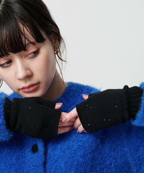 BEAUTY&YOUTH UNITED ARROWS / ビューティー&ユース ユナイテッドアローズ 手袋 | スパンコール リブ フィンガーレス グローブ | 詳細2
