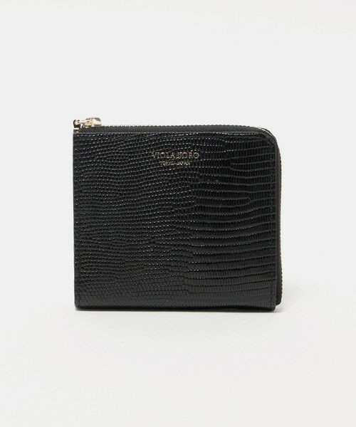 BEAUTY & YOUTH UNITED ARROWS/ビューティー&ユース ユナイテッドアローズ ＜VIOLAd'ORO＞リザード エンボス ミニ ウォレット BLACK FREE
