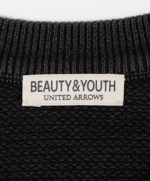 BEAUTY&YOUTH UNITED ARROWS / ビューティー&ユース ユナイテッドアローズ ニット・セーター | アシッドウォッシュ コットン クルーネック ニット 手洗い可能 | 詳細8