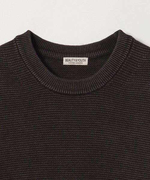 BEAUTY&YOUTH UNITED ARROWS / ビューティー&ユース ユナイテッドアローズ ニット・セーター | アシッドウォッシュ コットン クルーネック ニット 手洗い可能 | 詳細4