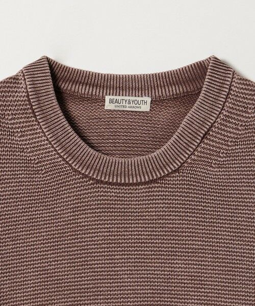 BEAUTY&YOUTH UNITED ARROWS / ビューティー&ユース ユナイテッドアローズ ニット・セーター | アシッドウォッシュ コットン クルーネック ニット 手洗い可能 | 詳細17