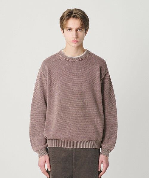 BEAUTY&YOUTH UNITED ARROWS / ビューティー&ユース ユナイテッドアローズ ニット・セーター | アシッドウォッシュ コットン クルーネック ニット 手洗い可能 | 詳細12