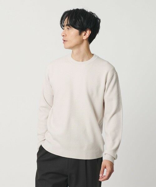 BEAUTY&YOUTH UNITED ARROWS / ビューティー&ユース ユナイテッドアローズ ニット・セーター | ウォッシャブルウール ツイル クルーネック ニット 手洗い可能 | 詳細1