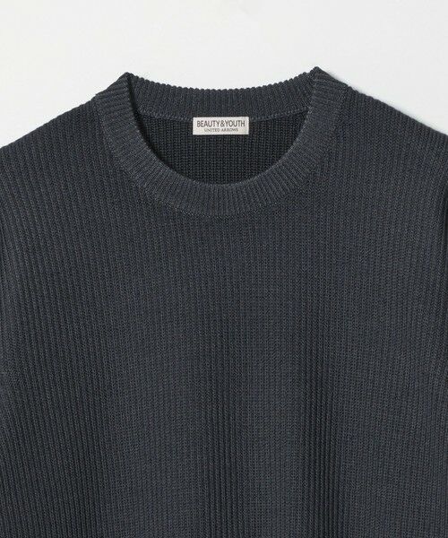 BEAUTY&YOUTH UNITED ARROWS / ビューティー&ユース ユナイテッドアローズ ニット・セーター | フェード アゼ クルーネック ニット 手洗い可能 | 詳細9
