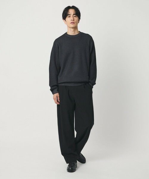 BEAUTY&YOUTH UNITED ARROWS / ビューティー&ユース ユナイテッドアローズ ニット・セーター | フェード アゼ クルーネック ニット 手洗い可能 | 詳細2
