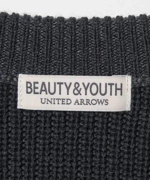BEAUTY&YOUTH UNITED ARROWS / ビューティー&ユース ユナイテッドアローズ ニット・セーター | フェード アゼ クルーネック ニット 手洗い可能 | 詳細12
