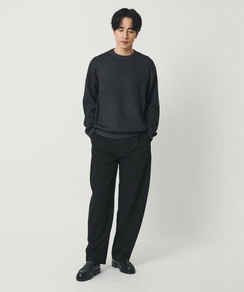 BEAUTY&YOUTH UNITED ARROWS / ビューティー&ユース ユナイテッドアローズ ニット・セーター | フェード アゼ クルーネック ニット 手洗い可能 | 詳細3