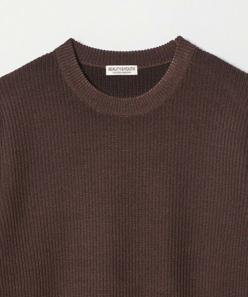 BEAUTY&YOUTH UNITED ARROWS / ビューティー&ユース ユナイテッドアローズ ニット・セーター | フェード アゼ クルーネック ニット 手洗い可能 | 詳細18