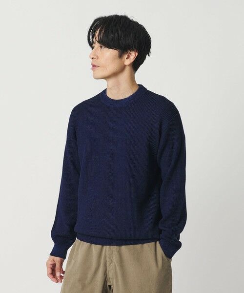 BEAUTY&YOUTH UNITED ARROWS / ビューティー&ユース ユナイテッドアローズ ニット・セーター | フェード アゼ クルーネック ニット 手洗い可能 | 詳細20