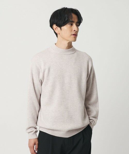 BEAUTY&YOUTH UNITED ARROWS / ビューティー&ユース ユナイテッドアローズ ニット・セーター | ウールカシミヤブレンド モックネック ニット(LT.GRAY)
