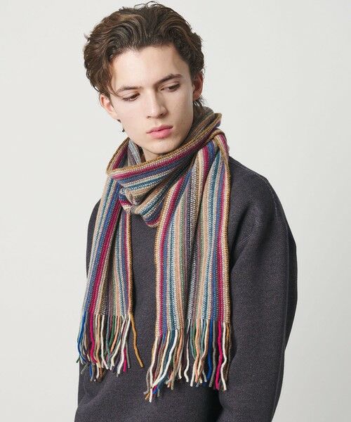 BEAUTY&YOUTH UNITED ARROWS / ビューティー&ユース ユナイテッドアローズ マフラー・ショール・スヌード・ストール | マルチカラー マフラー | 詳細1