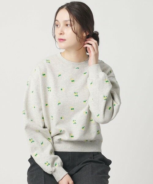 BEAUTY&YOUTH UNITED ARROWS / ビューティー&ユース ユナイテッドアローズ スウェット | コットン裏毛 エンブロイダリー スウェットプルオーバー | 詳細1