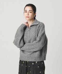 BEAUTY&YOUTH UNITED ARROWS / ビューティー&ユース ユナイテッドアローズ ニット・セーター | ウールナイロン ハーフジップ ニットプルオーバー