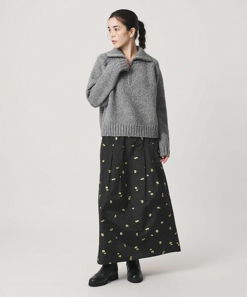 BEAUTY&YOUTH UNITED ARROWS / ビューティー&ユース ユナイテッドアローズ ニット・セーター | ウールナイロン ハーフジップ ニットプルオーバー | 詳細3