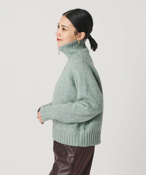 BEAUTY&YOUTH UNITED ARROWS / ビューティー&ユース ユナイテッドアローズ ニット・セーター | ウールナイロン ハーフジップ ニットプルオーバー | 詳細13