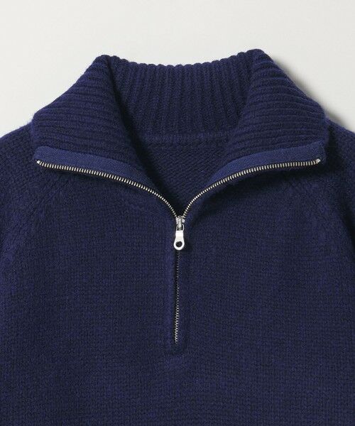 BEAUTY&YOUTH UNITED ARROWS / ビューティー&ユース ユナイテッドアローズ ニット・セーター | ウールナイロン ハーフジップ ニットプルオーバー | 詳細24